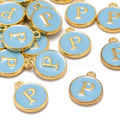 Golden Plated Alloy Enamel Charms X-ENAM-S118-04P-1