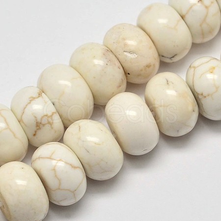 Rondelle Natural Magnesite Beads Strands G-M138-25-1