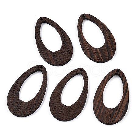 Natural Wenge Wood Pendants WOOD-T023-64-1