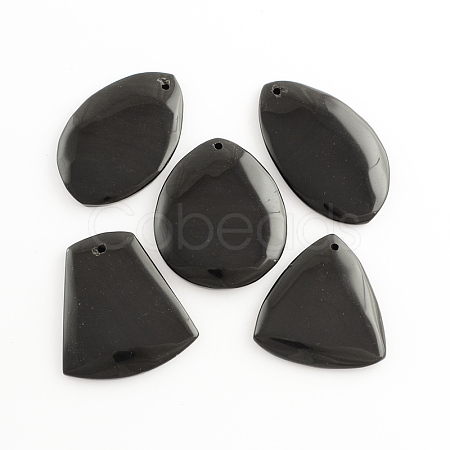 Natural Obsidian Pendants G-S139-13-1