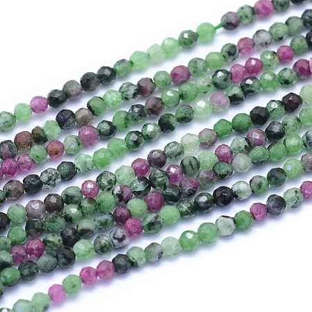 Natural Ruby in Zoisite Beads Strands G-I279-E02-01-1