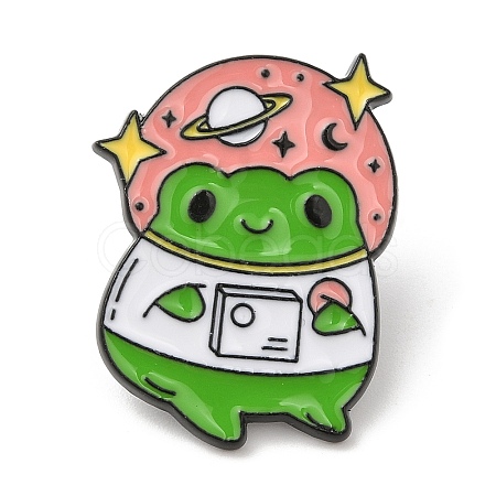 Frog Spaceman Enamel Pins JEWB-G024-02B-1