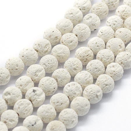 Natural Lava Rock Round Beads Strands X-G-E508-04-8mm-1