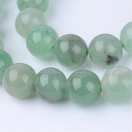 Natural Green Aventurine Beads Strands G-Q462-12mm-20-1