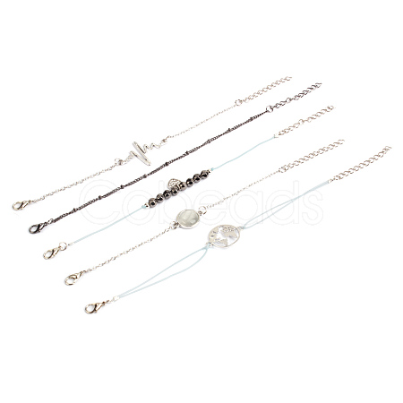 Alloy Bracelets Sets BJEW-L629-05P-1