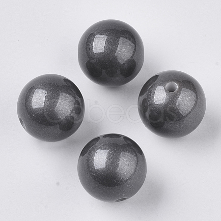 Opaque Spray Painted Acrylic Beads MACR-T035-011A-1