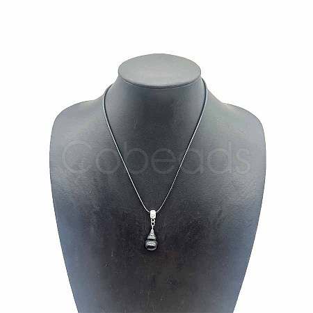 Non-magnetic Synthetic Hematite Gourd Pendant Necklaces WJ9079-2-1