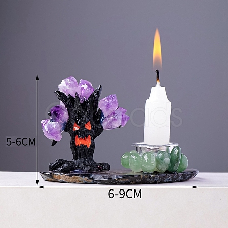 Natural Amethyst Candlestick Display Decorations PW-WG2CDDE-02-1