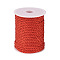 3-Ply Polyester Cords, Binding Rope with Decorative Rope, Plastic Clasp Hand Cord, Red, 5mm, 30m/roll