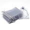 Organza DIY Craft Drawstring Bag, for Valentine Birthday Wedding Party Candy Wrapping, Gray, 15x10cm