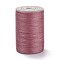 Round Waxed Polyester Thread String, Micro Macrame Cord, Twisted Cord, for Leather Sewing Stitching, Pale Violet Red, 0.3~0.4mm, about 174.98 Yards(160m)/Roll