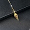 Resin Cone Dowsing Pendulums, Natural Agate Chip inside and Metal Findings Charm, 380mm