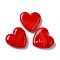 Handmade Lampwork Beads, Heart, Red, 20x20x7mm, Hole: 1.2~1.5mm