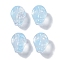 Baking Paint Glass Beads, Skull, Light Blue, 10x8x7.5mm, Hole: 1mm