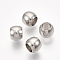 Non-Tarnish 201 Stainless Steel Beads, Round, Stainless Steel Color, 6.3x5mm, Hole: 4mm