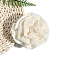 Fashion Flower Cloth with Plastic Claw Hair Clips, Hair Accessories for Women Girl, Beige, 95mm