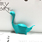 Plastic Bookmark, Dinosaur, Medium Turquoise, 95x75x18mm