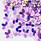 Plastic Paillette Beads, Sequins Beads, Flower, Mauve, 10x10.5x0.5mm, Hole: 1mm, about 16000pcs/500g