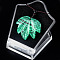 Synthetic Malachite Pendants Necklaces, Leaf, 14.96 inch(38cm)