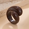 Resin Finger Rings for Women, Coconut Brown, Inner Diameter: 17mm