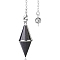 Synthetic Blue Goldstone Pointed Dowsing Pendulums, Bicone, 400mm