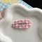 Cloud Shape Sweet Cute Plaid Hair Clip, Preppy Style Hair Accessories, For Girls Kids, Hot Pink, 53mm