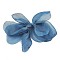 Bowknot Organza Ornament Accessories, For DIY Jewelry Making Craft, Steel Blue, 85~92x37~50mm