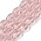 Transparent Glass Beads Strands, Faceted, Teardrop, Misty Rose, 8x6mm, Hole: 1.2mm, about 65~67pcs/strand, 20.08 inch(51cm)