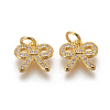 Eco-Friendly Brass Micro Pave Cubic Zirconia Charms ZIRC-J021-23-RS-2