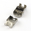 Smooth Surface 201 Stainless Steel Watch Band Clasps STAS-R063-80-4