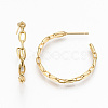 Brass Half Hoop Earrings KK-R117-055G-NF-3