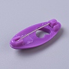 Plastic Ribbon Safety Brooches JEWB-WH0009-12D-2