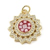 Brass Micro Pave Clear Cubic Zirconia Pendants KK-Q813-01G-2