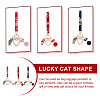 Nbeads 3Pcs 3 Colors Creative Cute Koi Fish Lucky Cat Ornament Alloy Enamel Keychain AJEW-NB0005-47-3