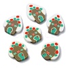 Christmas Theme Handmade Polymer Clay Cabochons CLAY-M005-20-2