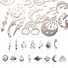 15Pcs 15 Styles 201 Stainless Steel Pendants STAS-CJ0001-190-3