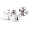201 Stainless Steel Barbell Cartilage Earrings EJEW-R147-03-3