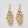 Brass Micro Pave Cubic Zirconia Pendants ZIRC-S064-011-1