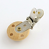 Wooden Baby Pacifier Holder Clip with Iron Clasp WOOD-R241-39-2