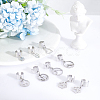 8 Pairs 8 Styles 304 Stainless Steel Cuff Earings EJEW-UN00005-2