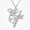 Non-Tarnish 201 Stainless Steel Pendant Necklaces NJEW-T009-JN033-1-45-1