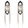 Fingerinspire 2Pcs Detachable Iron Tassel Epaulettes FIND-FG0002-06-1