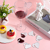 SUNNYCLUE Acrylic Mirror Wine Glass Charms AJEW-SC0002-53B-02-4