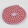 Round Glass Pearl Beads Strands JPS8MMY-63-1