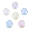 Rainbow Iridescent Plating Acrylic Beads OACR-N010-062-2