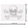 Skull Glass Rhinestone Patches DIY-WH0303-006-2