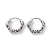 304 Stainless Steel Skull Hoop Earrings for Men Women EJEW-F312-07AS-1