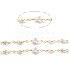 Butterfly & Round Glass Beaded Chains CHS-P016-38G-01-2