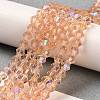 Transparent Electroplate Glass Beads Strands EGLA-A039-T4mm-L15-4