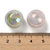 Round UV Plating Luminous Rainbow Iridescent Acrylic Beads LACR-R001-10A-5